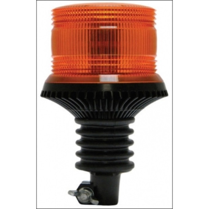 Girofar LED Galben cu lentile exterioare Fresnel si prindere Din Pole cu amortizor de vibratii